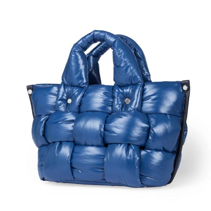 Roberta Gandolfi Greta small borsa in tessuto antigoccia intrecciata a mano con finiture in pelle Offerta temporanea