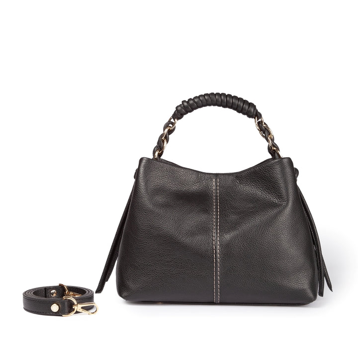 Roberta Gandolfi Amina small borsa a mano in pelle con manico tubolare fasciato e tracolla staccabile Only for today