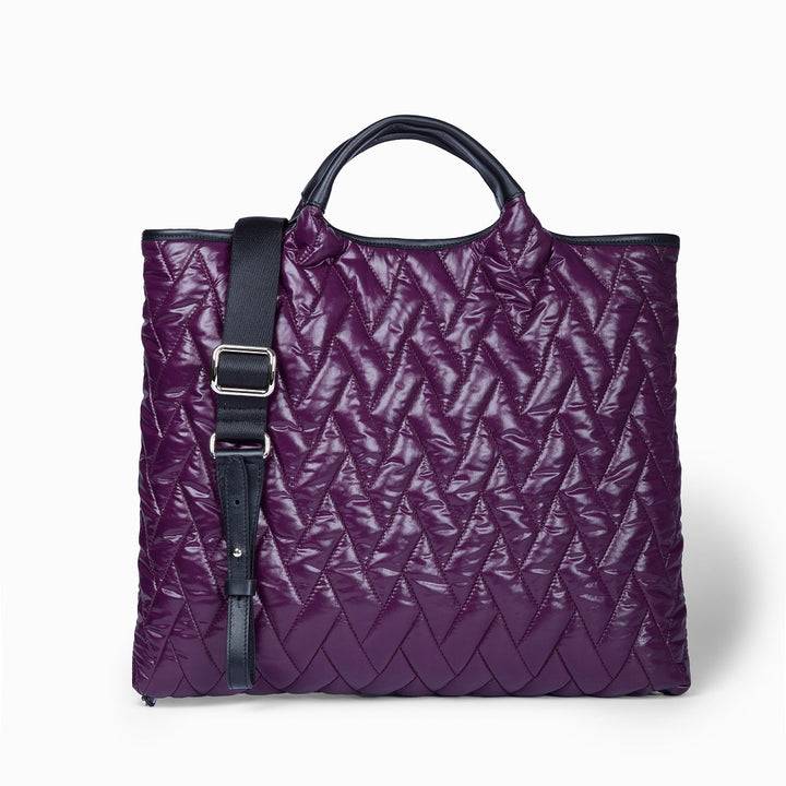 Roberta Gandolfi Joy Puffy borsa trasformabile 5 modelli in 1 in tessuto antigoccia finiture in pelle di vitello e tracolla staccabile