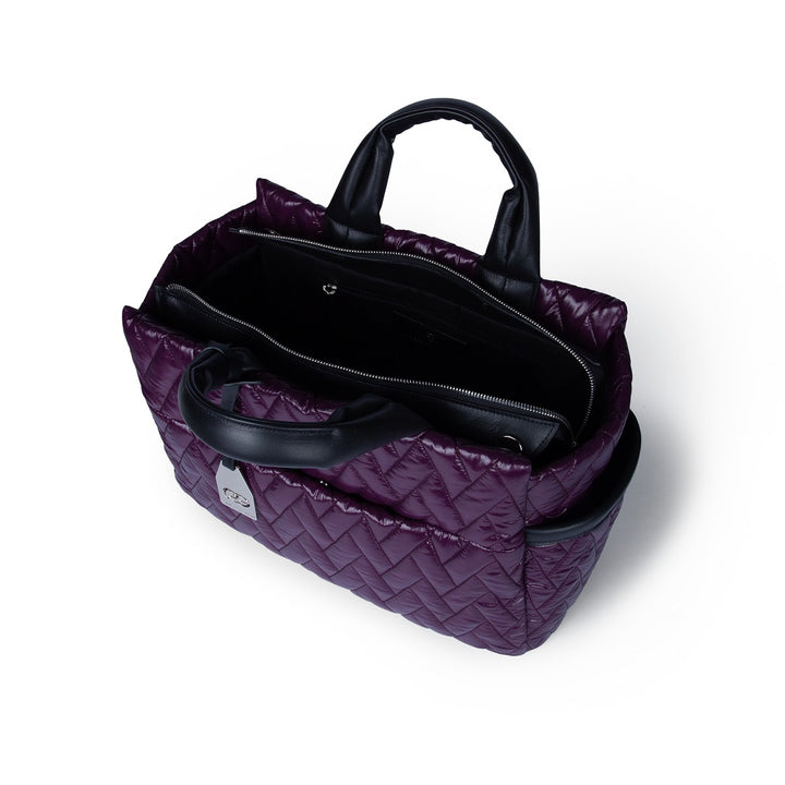Roberta Gandolfi Noemi Large borsa a mano in tessuto antigoccia con finiture in pelle e tracolla staccabile 50% di sconto per tempo limitato