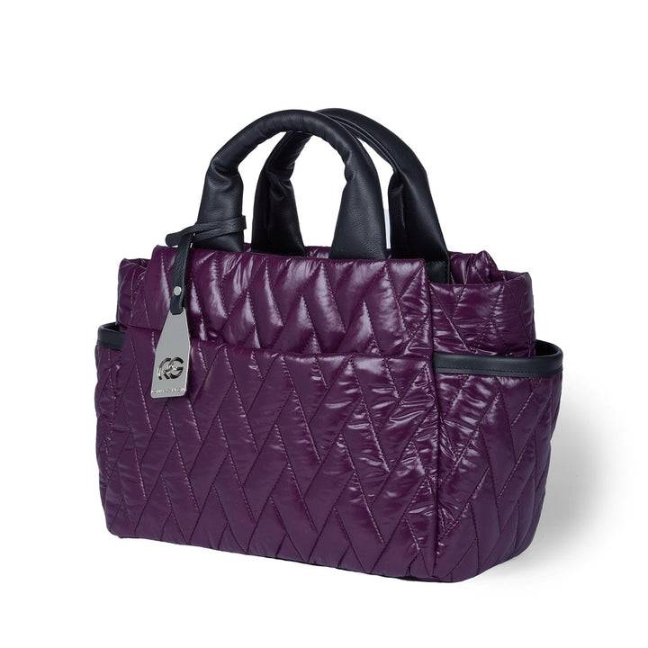 Roberta Gandolfi Noemi medium borsa a mano in tessuto antigoccia con finiture in pelle e tracolla staccabile 2025
