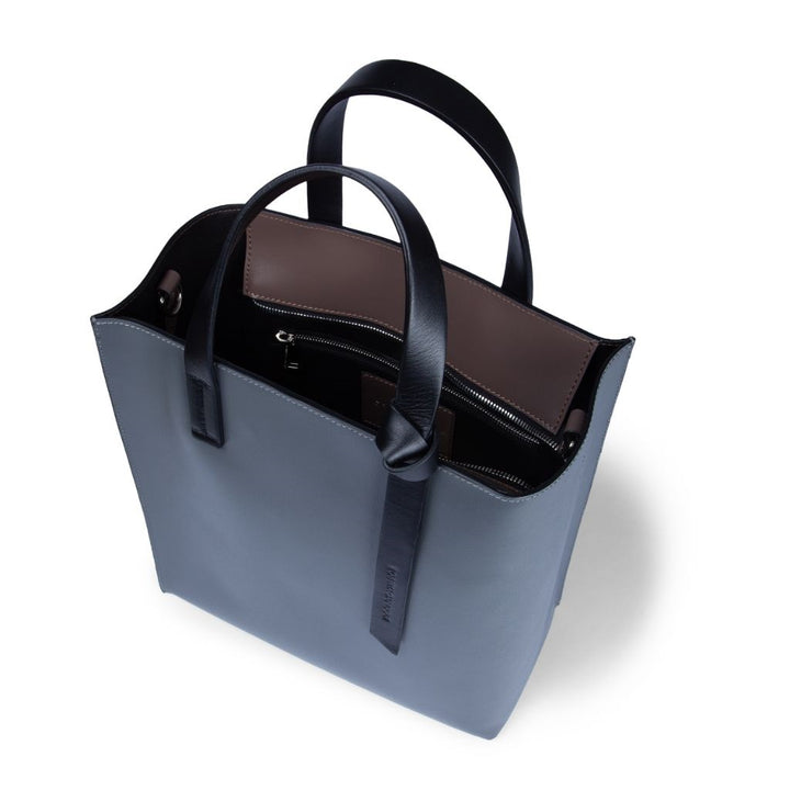 Roberta Gandolfi Arianna Tote borsa in pelle bicolor con tracolla staccabile Italia