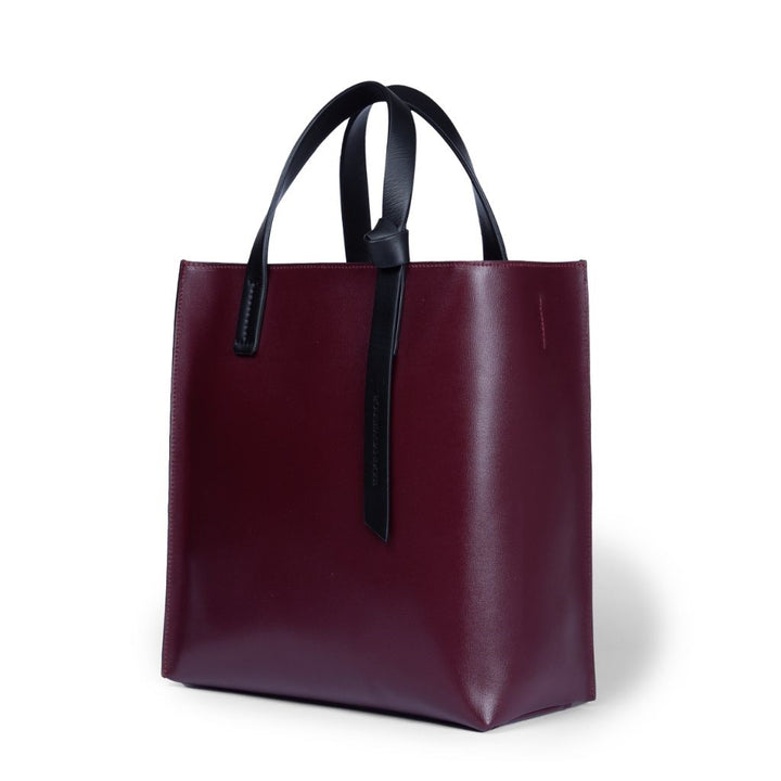 Roberta Gandolfi Arianna Tote borsa in pelle bicolor con tracolla staccabile In Linea