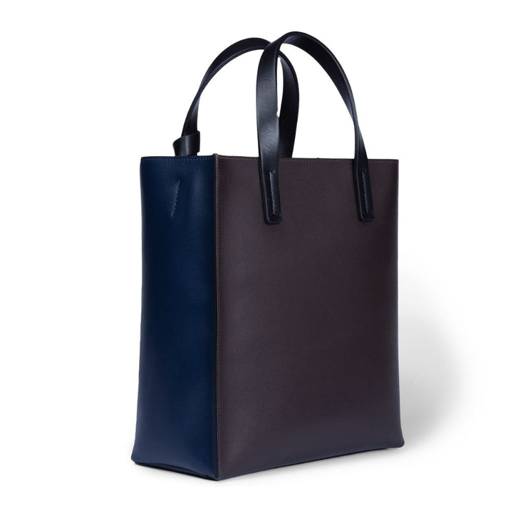 Roberta Gandolfi Arianna Tote borsa in pelle bicolor con tracolla staccabile Nuovo