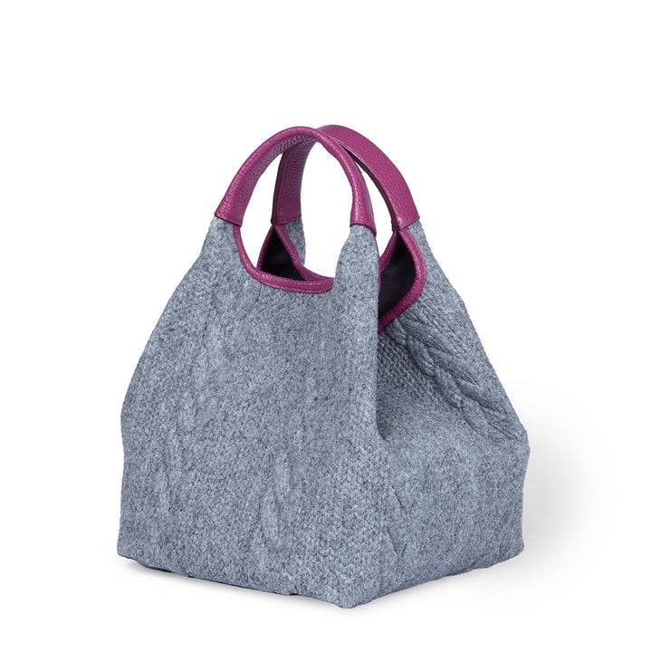 Roberta Gandolfi Joy Wool borsa trasformabile 5 modelli in 1 in tessuto di lana riciclato finiture in pelle di vitello e tracolla staccabile Economico