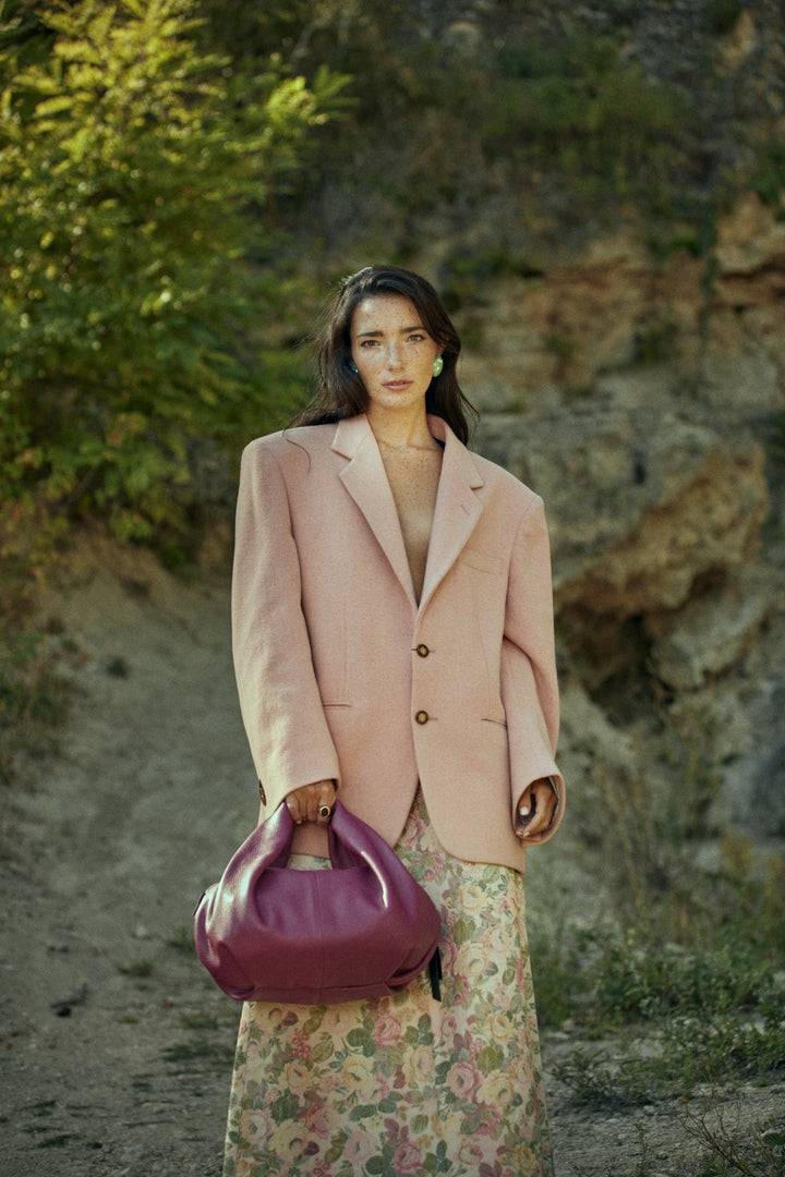 Roberta Gandolfi Emily bowling medium in pelle con tracolla staccabile Outlet