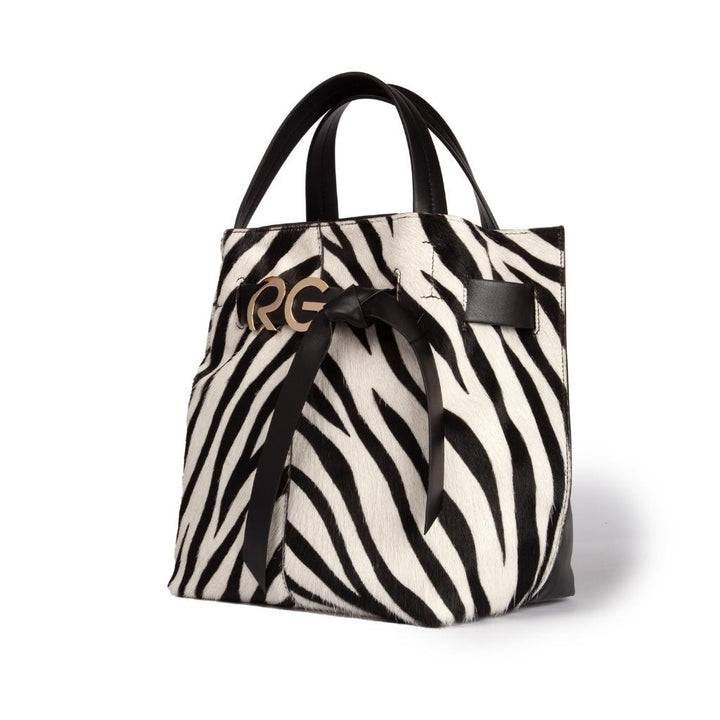 Roberta Gandolfi Dafne pony medium borsa a mano in pelle stampa animalier con tracolla staccabile Saldi