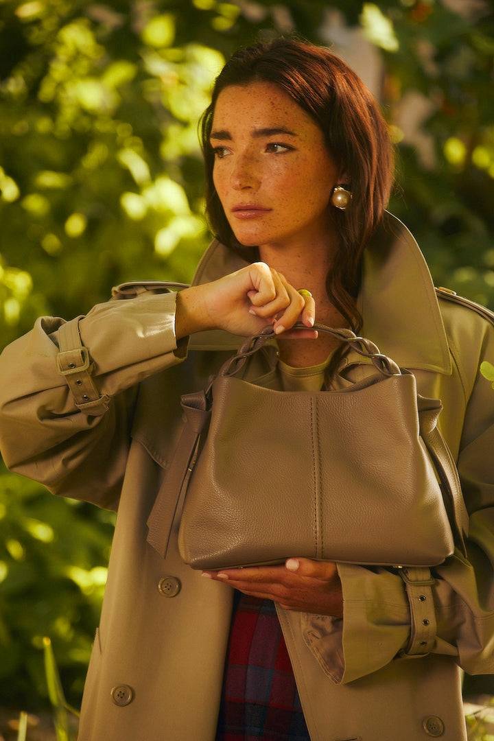 Roberta Gandolfi Asia small borsa a mano in pelle con tracolla staccabile Vendita Economica