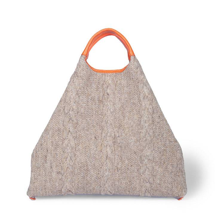 Roberta Gandolfi Joy Wool borsa trasformabile 5 modelli in 1 in tessuto di lana riciclato finiture in pelle di vitello e tracolla staccabile Offerta per la Festa della Mamma