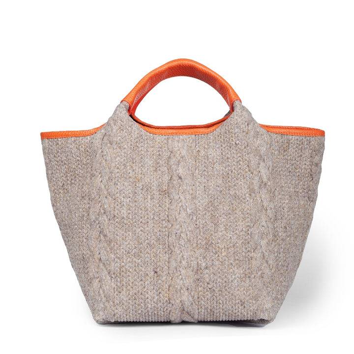 Roberta Gandolfi Joy Wool borsa trasformabile 5 modelli in 1 in tessuto di lana riciclato finiture in pelle di vitello e tracolla staccabile Offerta per la Festa della Mamma