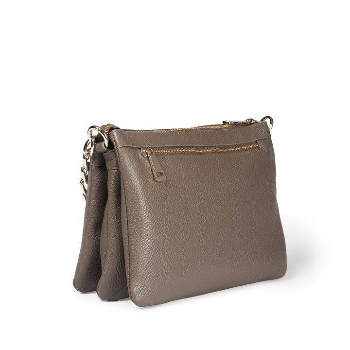 Roberta Gandolfi Alice small borsa in camoscio e pelle martellata con tracolla regolabile e staccabile Offerta Giorno del Papà