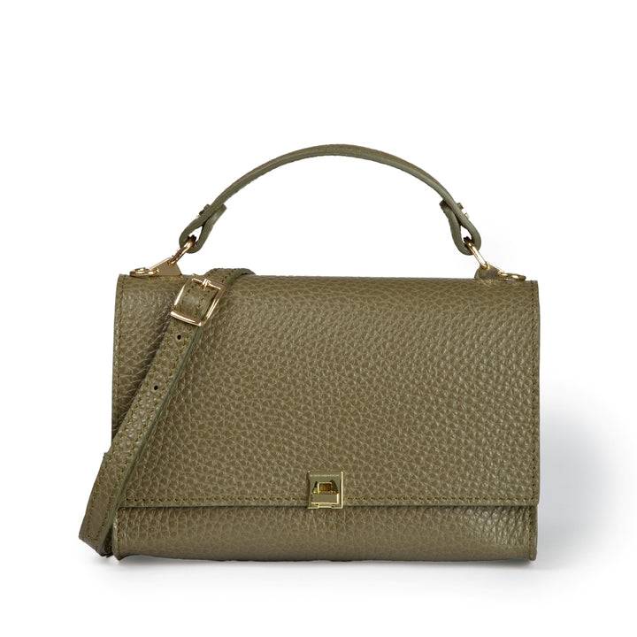 Roberta Gandolfi Elodie compact crossbody borsa in pelle con tramezza interna e tasca esterna con tracolla staccabile e regolabile Offerte stagionali