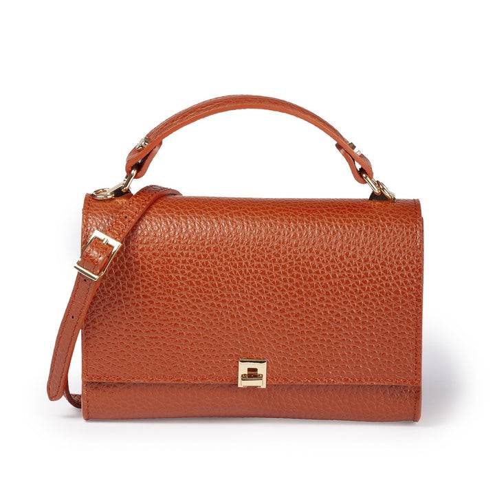 Roberta Gandolfi Elodie compact crossbody borsa in pelle con tramezza interna e tasca esterna con tracolla staccabile e regolabile Liquidazione