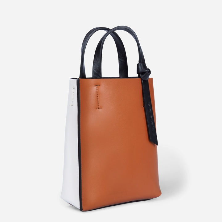 Roberta Gandolfi Cinzia Mini bag in pelle bicolor e tracolla staccabile Rilascio limitato