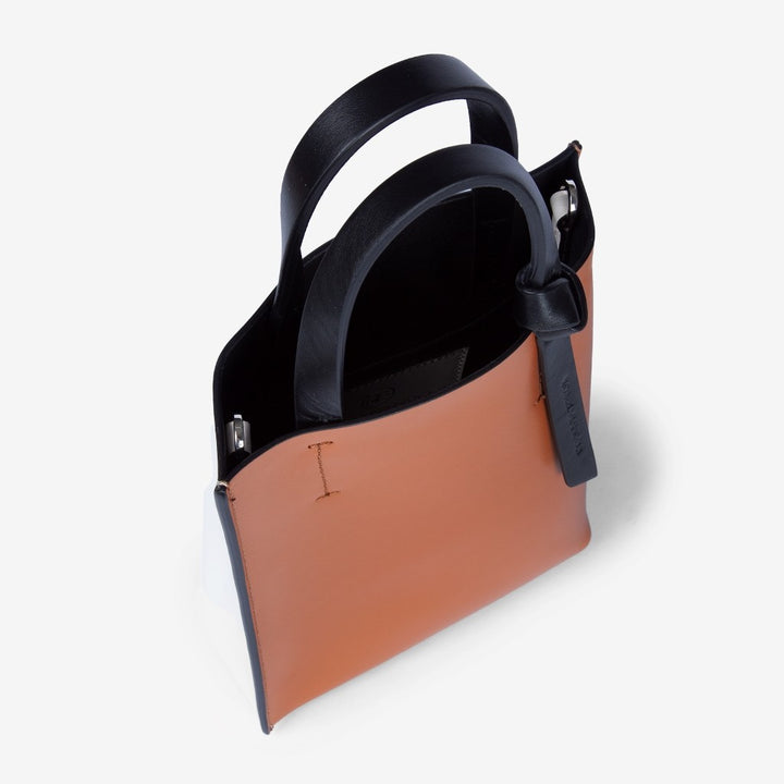 Roberta Gandolfi Cinzia Mini bag in pelle bicolor e tracolla staccabile Rilascio limitato