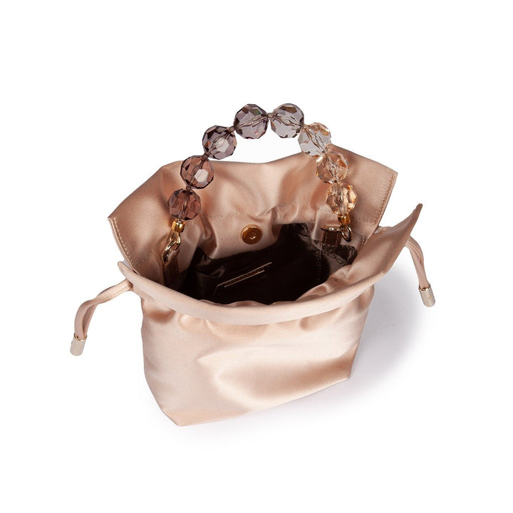 Roberta Gandolfi Sirenetta Tulip mini secchiello in raso di seta e manico gioiello Duty-free