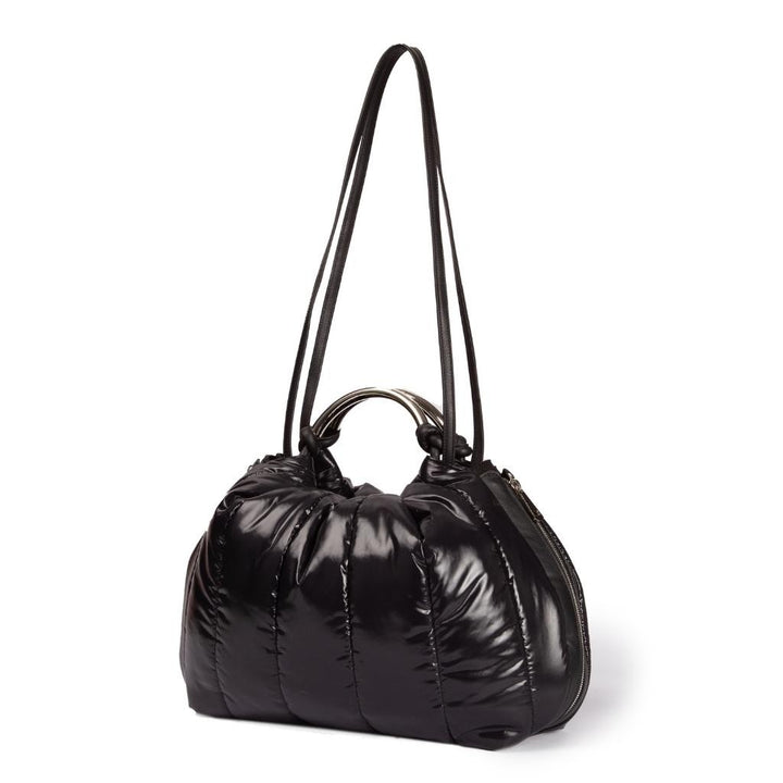 Roberta Gandolfi Naomi Balloon borsa a mano in tessuto antigoccia finiture in pelle e doppi spallacci per essere messa sulla spalla Fino al 55% di sconto