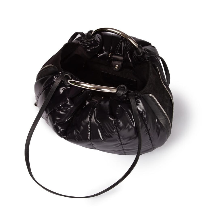 Roberta Gandolfi Naomi Balloon borsa a mano in tessuto antigoccia finiture in pelle e doppi spallacci per essere messa sulla spalla Fino al 55% di sconto