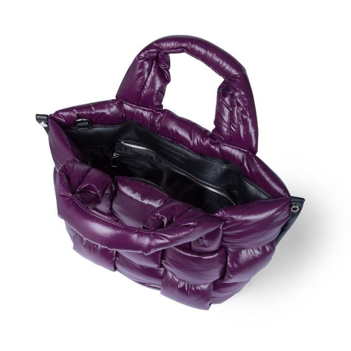 Roberta Gandolfi Greta small borsa in tessuto antigoccia imbottita ed intrecciata a mano con finiture in pelle Affare Del Giorno