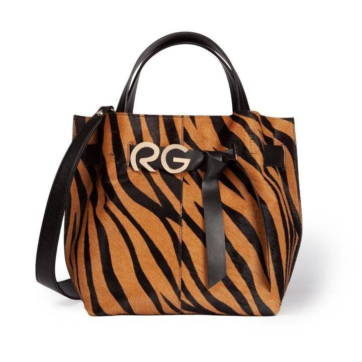 Roberta Gandolfi Dafne pony medium borsa a mano in pelle stampa animalier con tracolla staccabile Online Outlet