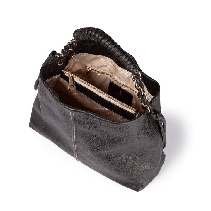 Roberta Gandolfi Amina large borsa a mano in pelle con manico tubolare fasciato e tracolla staccabile Super sconto