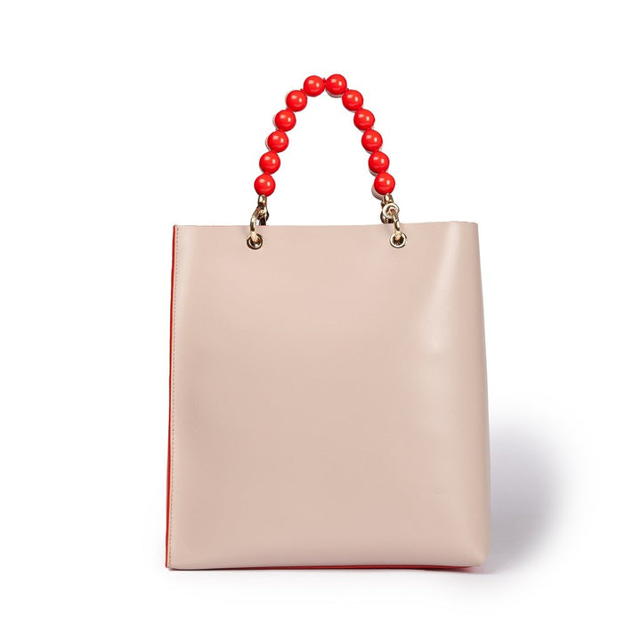 Roberta Gandolfi Zoe Tote bag in pelle bicolor e manicI gioiello Consegna Veloce