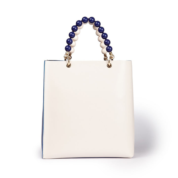 Roberta Gandolfi Zoe Tote bag in pelle bicolor e manicI gioiello Promozione Limitata