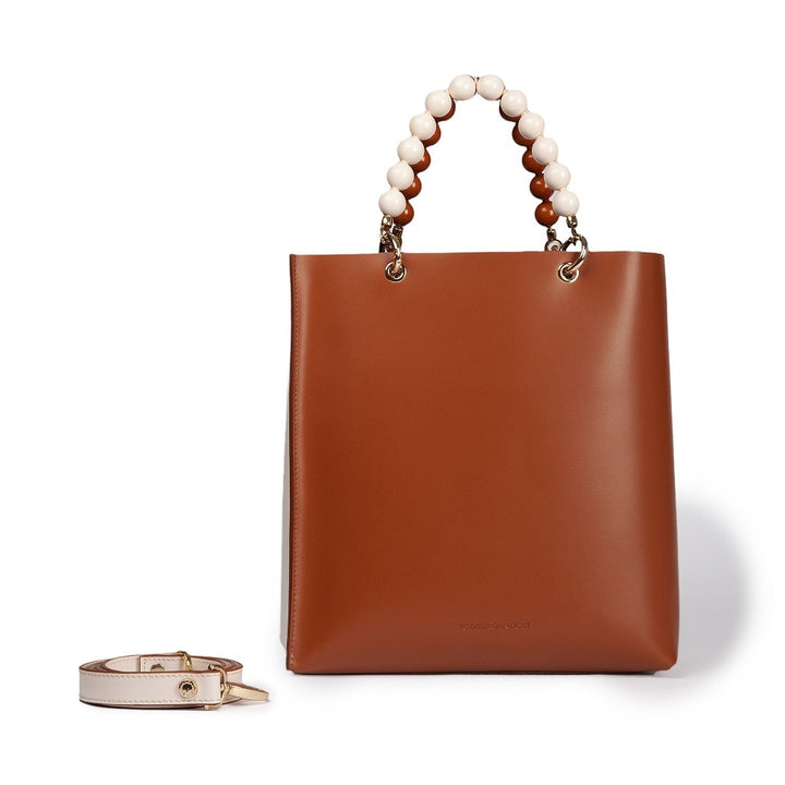 Roberta Gandolfi Zoe Tote bag in pelle bicolor e manicI gioiello Fino Al -60%