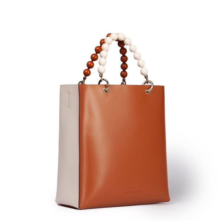 Roberta Gandolfi Zoe Tote bag in pelle bicolor e manicI gioiello Fino Al -60%