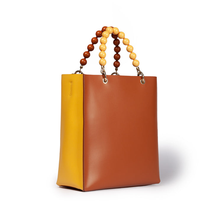 Roberta Gandolfi Zoe Tote bag in pelle bicolor e manicI gioiello Shopping Online