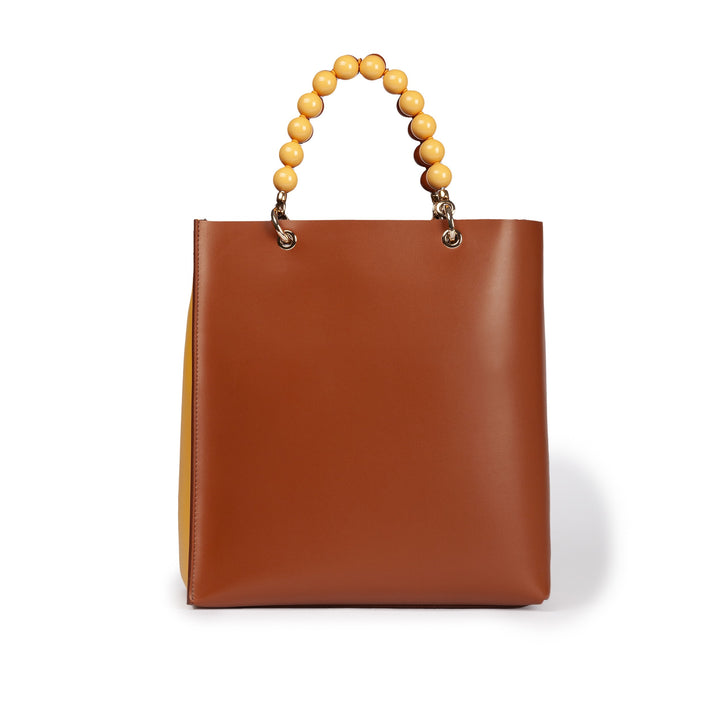 Roberta Gandolfi Zoe Tote bag in pelle bicolor e manicI gioiello Shopping Online