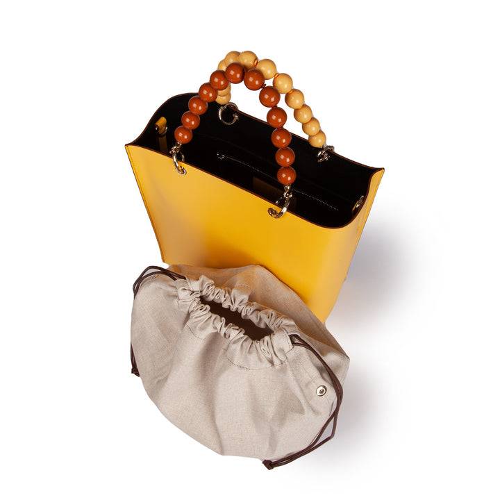 Roberta Gandolfi Zoe Tote bag in pelle bicolor e manicI gioiello Shopping Online