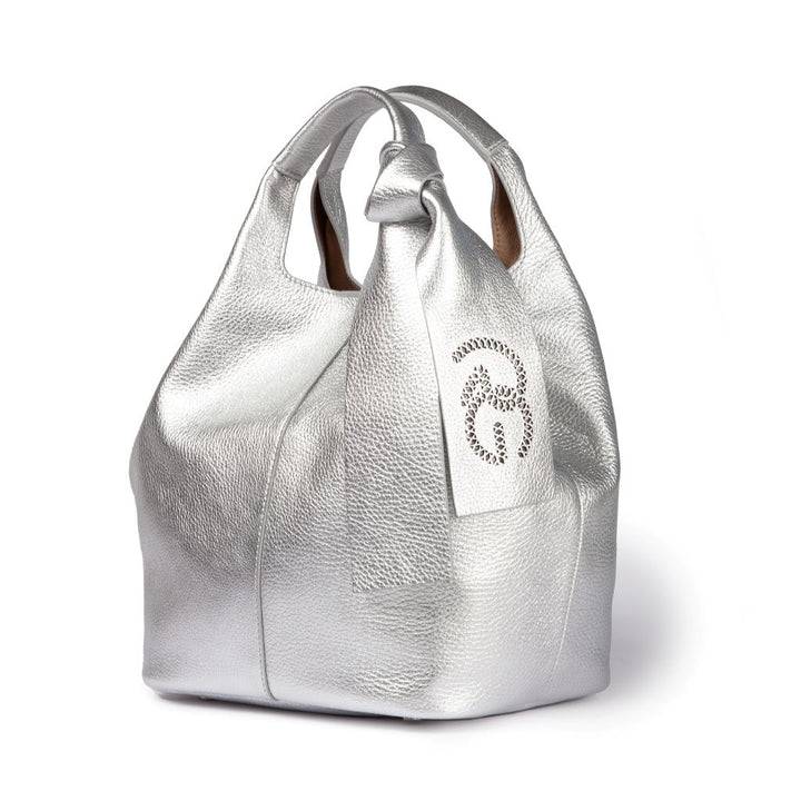 Roberta Gandolfi Maia handbag borsa a mano in pelle martellata e tracolla staccabile Promozione temporanea