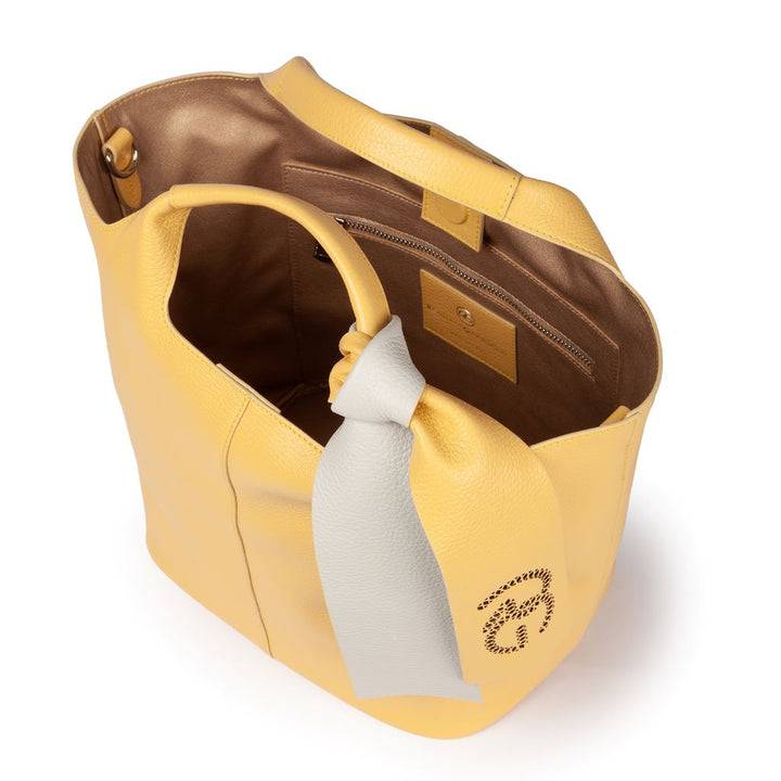 Roberta Gandolfi Maia handbag borsa a mano in pelle martellata e tracolla staccabile Fino al 50% di sconto