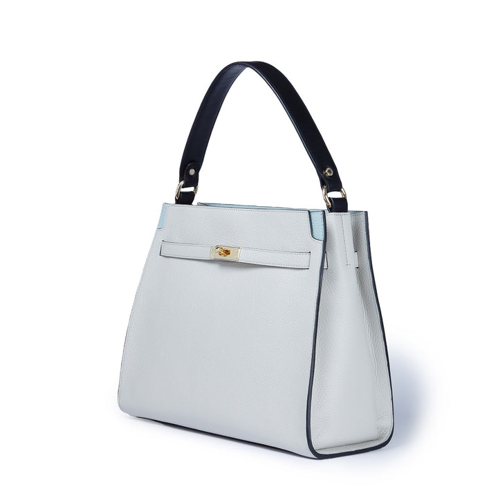 Roberta Gandolfi Frida Satchel in pelle martellata con tracolla logata in tessuto regolabile Fino al 65% di sconto