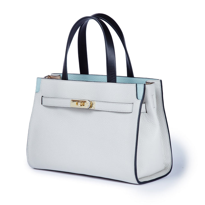 Roberta Gandolfi Frida Handbag in pelle martellata con tracolla logata in tessuto regolabile Offerta speciale della fabbrica