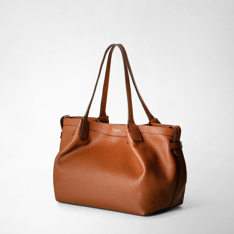 Serapian Tote bag secret piccola in pelle rugiada cuoio Promozione
