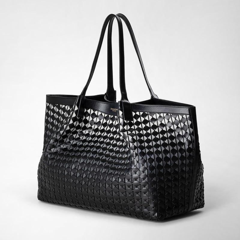 Serapian Tote bag secret in mosaico chiaroscuro Soddisfazione Garantita