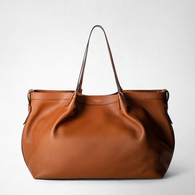 Serapian Tote bag secret in pelle rugiada cuoio Negozi Online