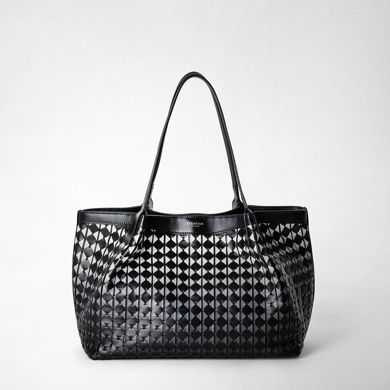 Serapian Tote bag secret piccola in mosaico chiaroscuro Promozione Limitata