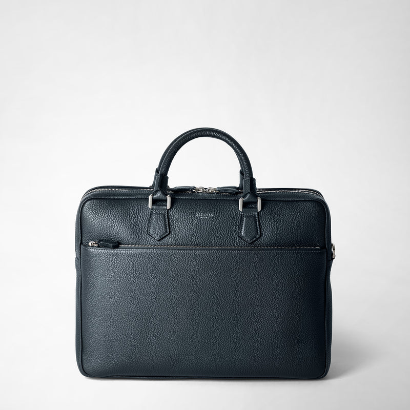 Serapian Borsa business grande in pelle cachemire blu navy Convenienza