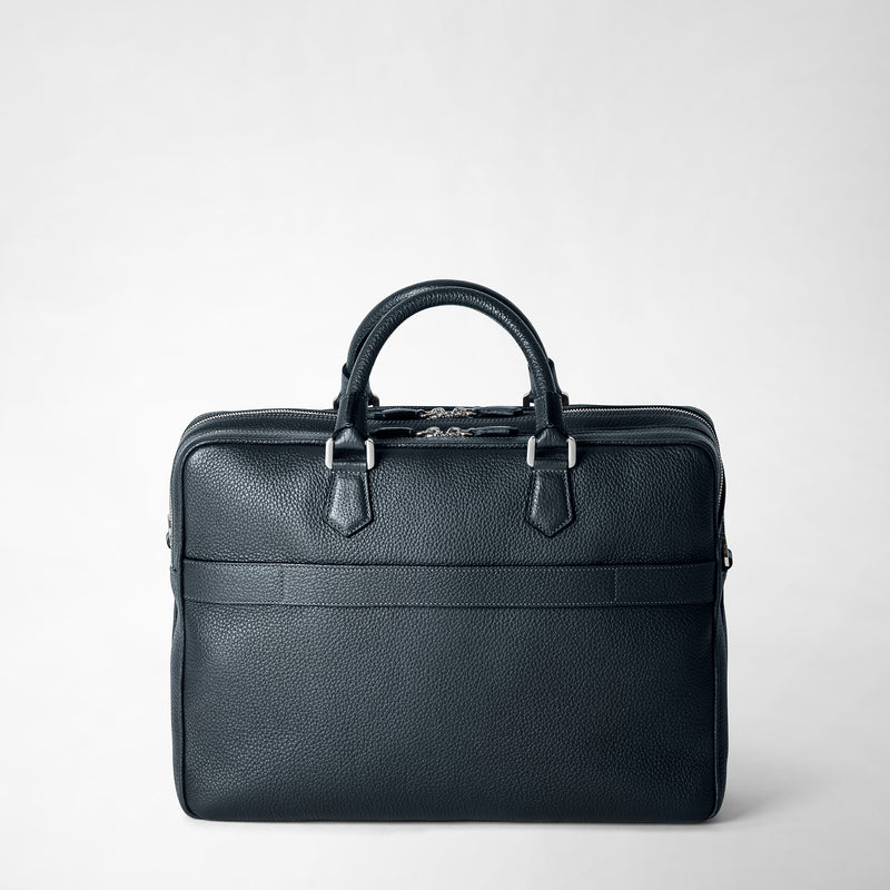 Serapian Borsa business grande in pelle cachemire blu navy Convenienza