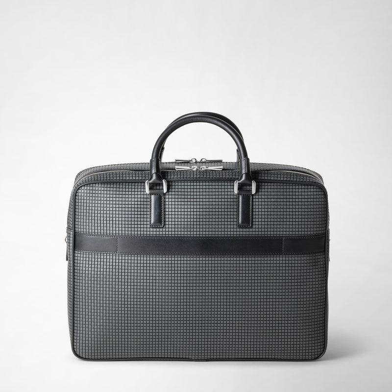 Serapian Borsa business doppio scomparto in stepan nero Sconto