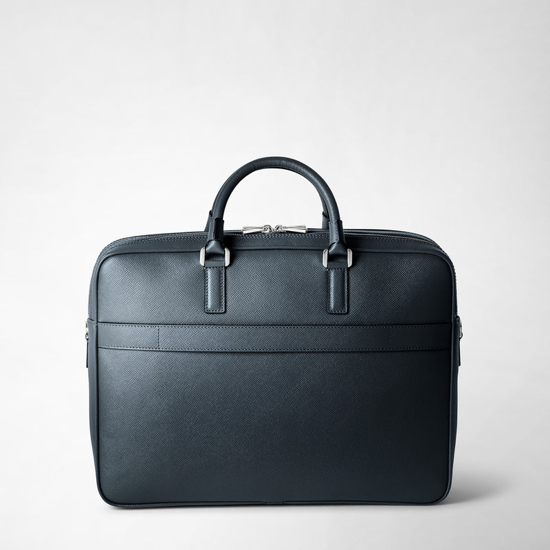 Serapian Borsa business doppio scomparto pelle evoluzione blu Online