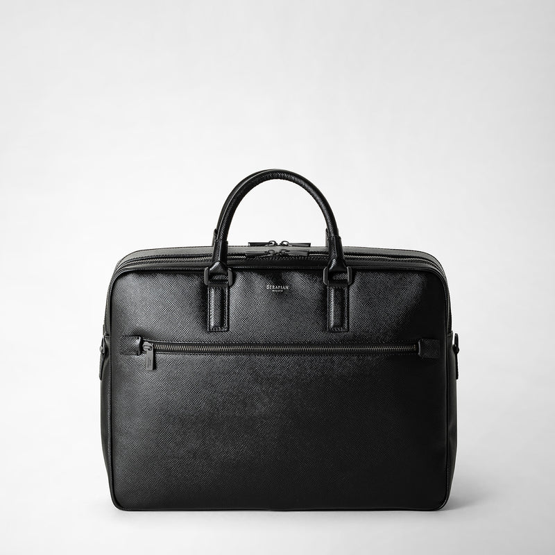 Serapian Borsa business doppio scomparto pelle evoluzione nero Outlet