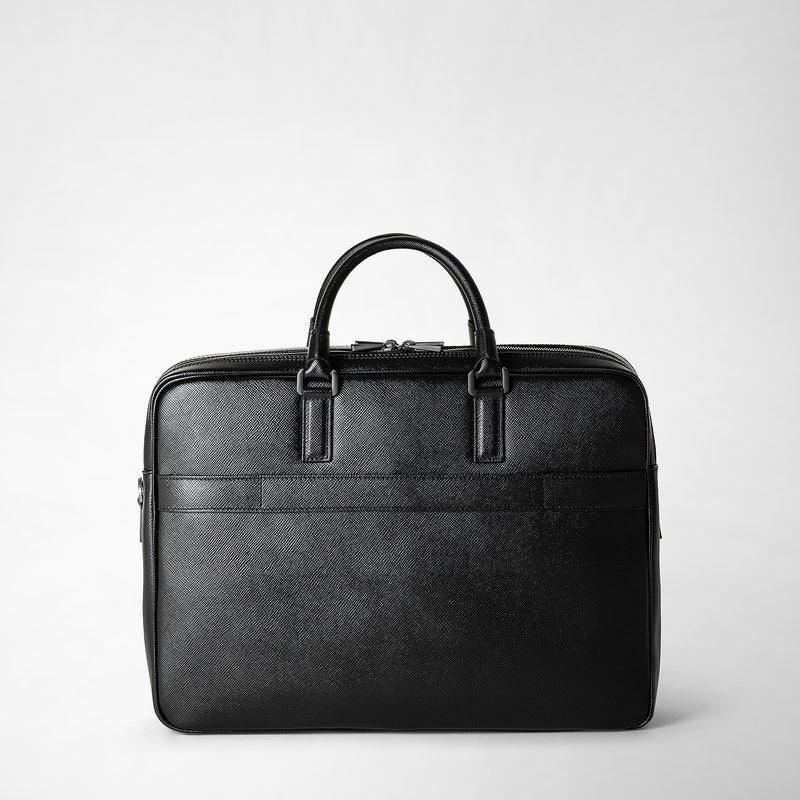 Serapian Borsa business doppio scomparto pelle evoluzione nero Outlet