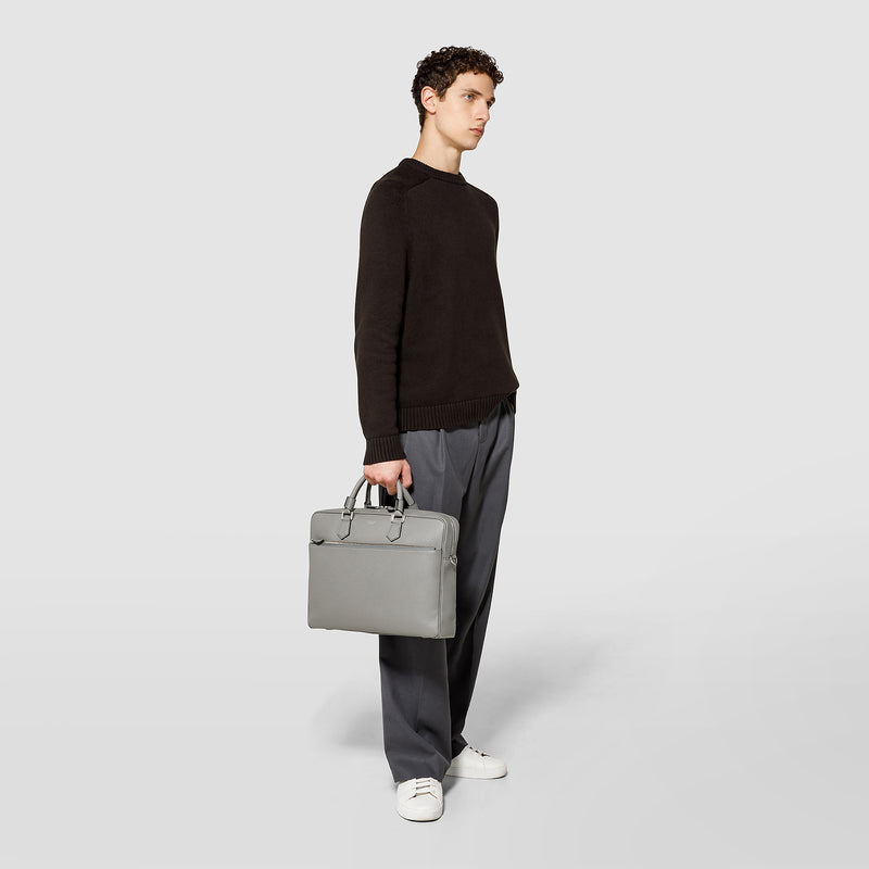 Serapian BORSA BUSINESS SLIM IN PELLE CACHEMIRE In Vendita