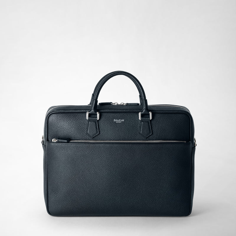 Serapian Borsa business slim in pelle cachemire blu navy Offerte