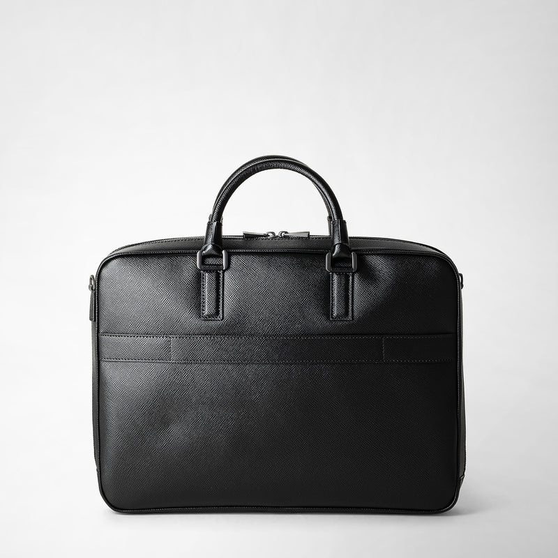 Serapian Borsa business slim in pelle evoluzione nero Vendita Economica