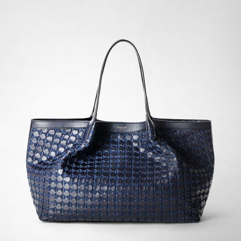 Serapian Secret tote bag in mosaico midnight blue Italia